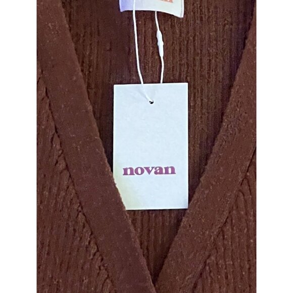 Novan Birdie Women's Cable Knit Cardigan Sweater/Mini Dress Size Large NWT - Picture 5 of 7